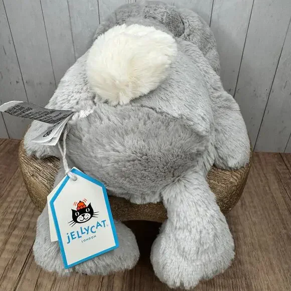 Jellycat Grey Bunny Bloom FAST SHIP NEW Jellycat Bashful Silver Bunny Bloom - Picture 8 of 9